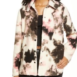 BP Fuzzy Teddy Shacket Sweater Jacket NWT Medium